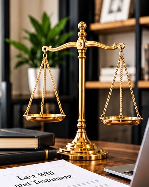 Golden scales of justice